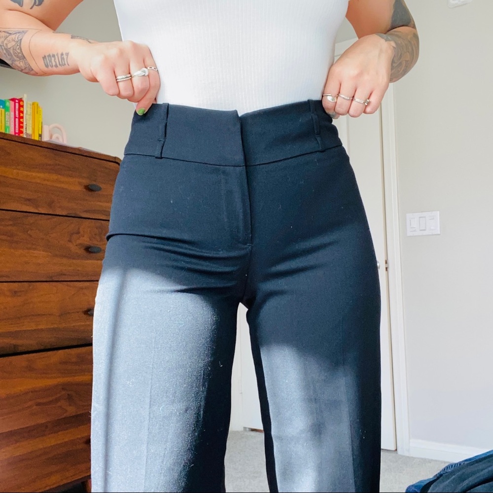 H&M black wide leg trousers